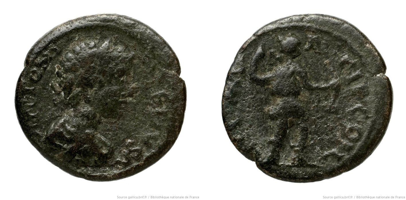 Koila, Caracalla, bronze coin — Artemis advancing right (CN type 11873)