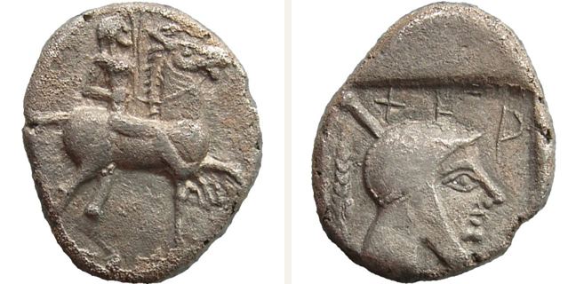 Chersonesus Thracica, 1/12 Stater — Beardless male head to right wearing alopekis cаp (CN type 21616)