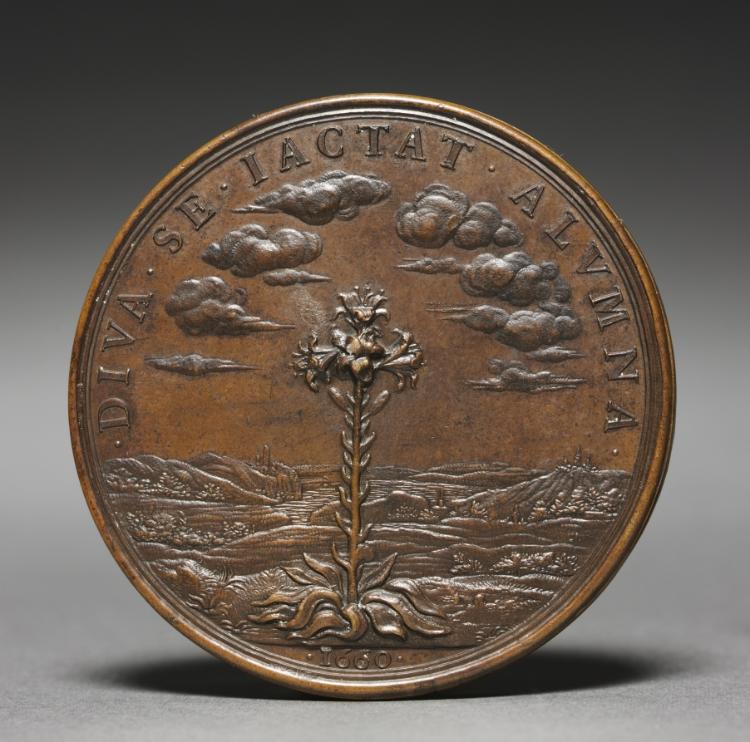 Medal of Anne of Austria (reverse), 1660 (Cleveland Museum of Art 1987.195.b)