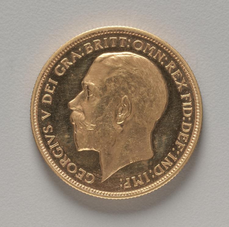 Two Pound Piece: Portrait of King George V (obverse), 1911 (Cleveland Museum of Art 1969.222.a)