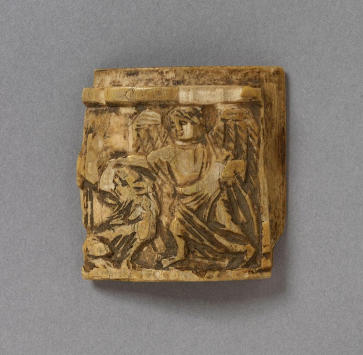 Box — Fragment of a Circular Ivory box, Alexandria, 5th century to 6th century
