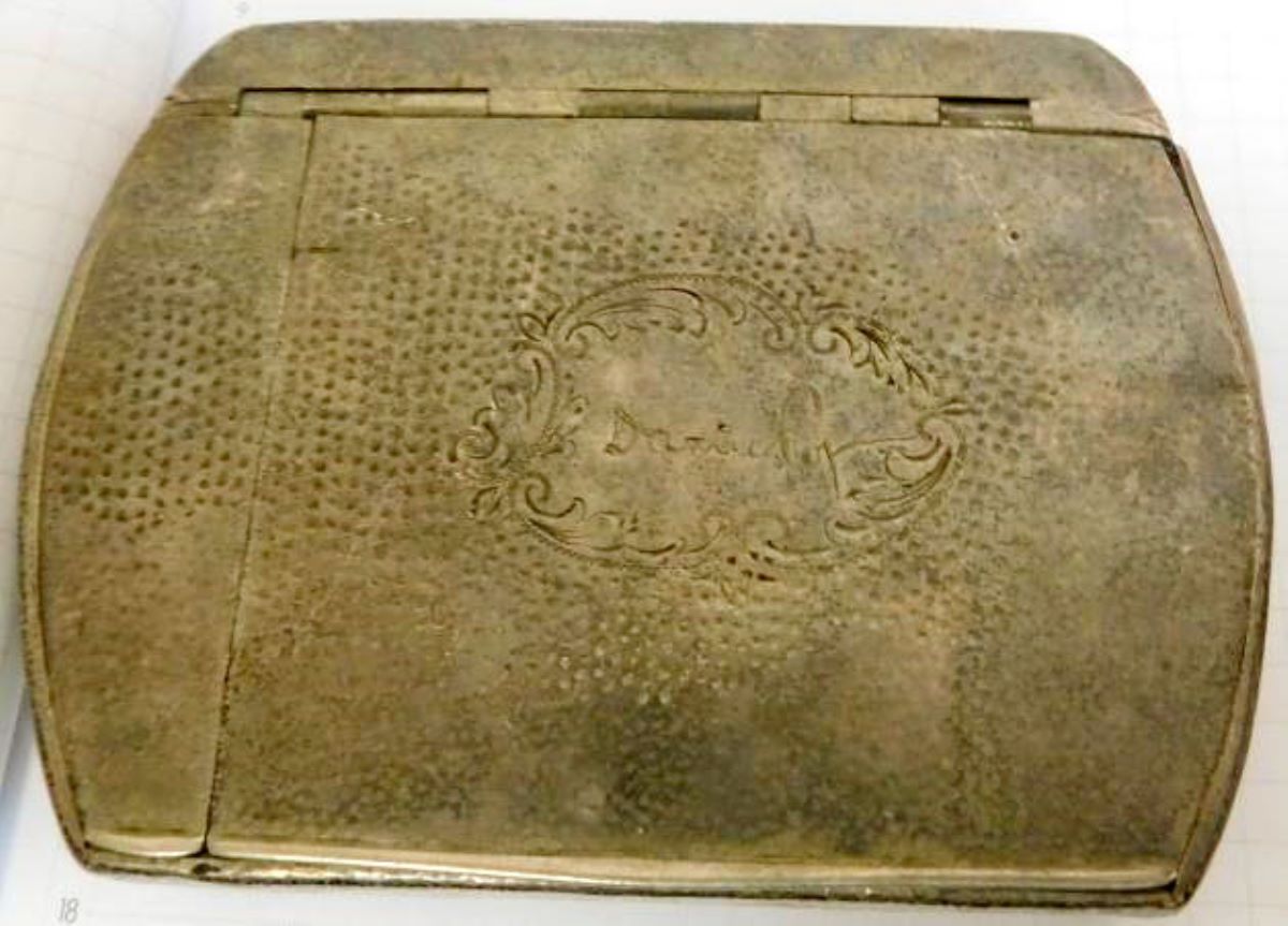 Gilded silver cigarette case