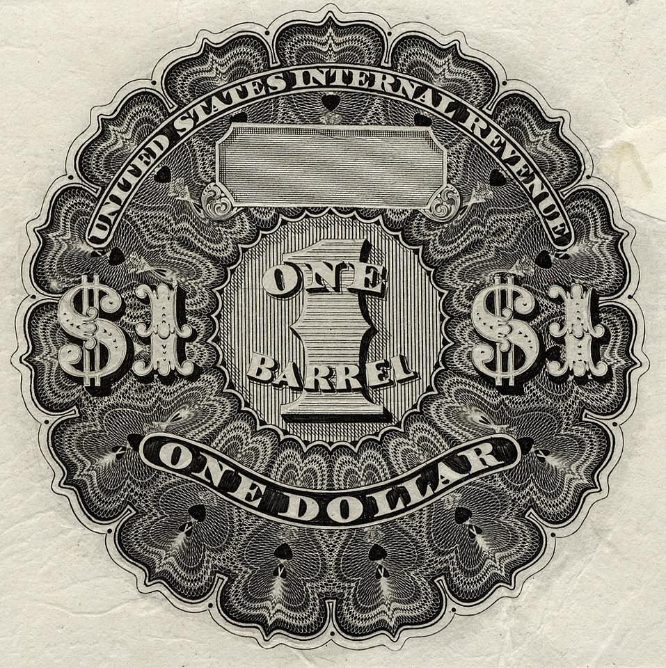 $1 Beer revenue stamp single