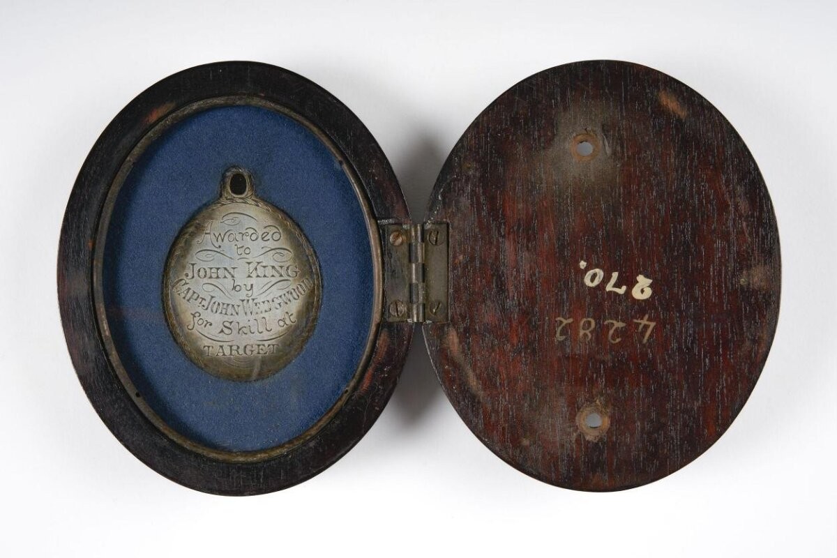 Medal, silver and wood, Stoke-on-Trent, 1803