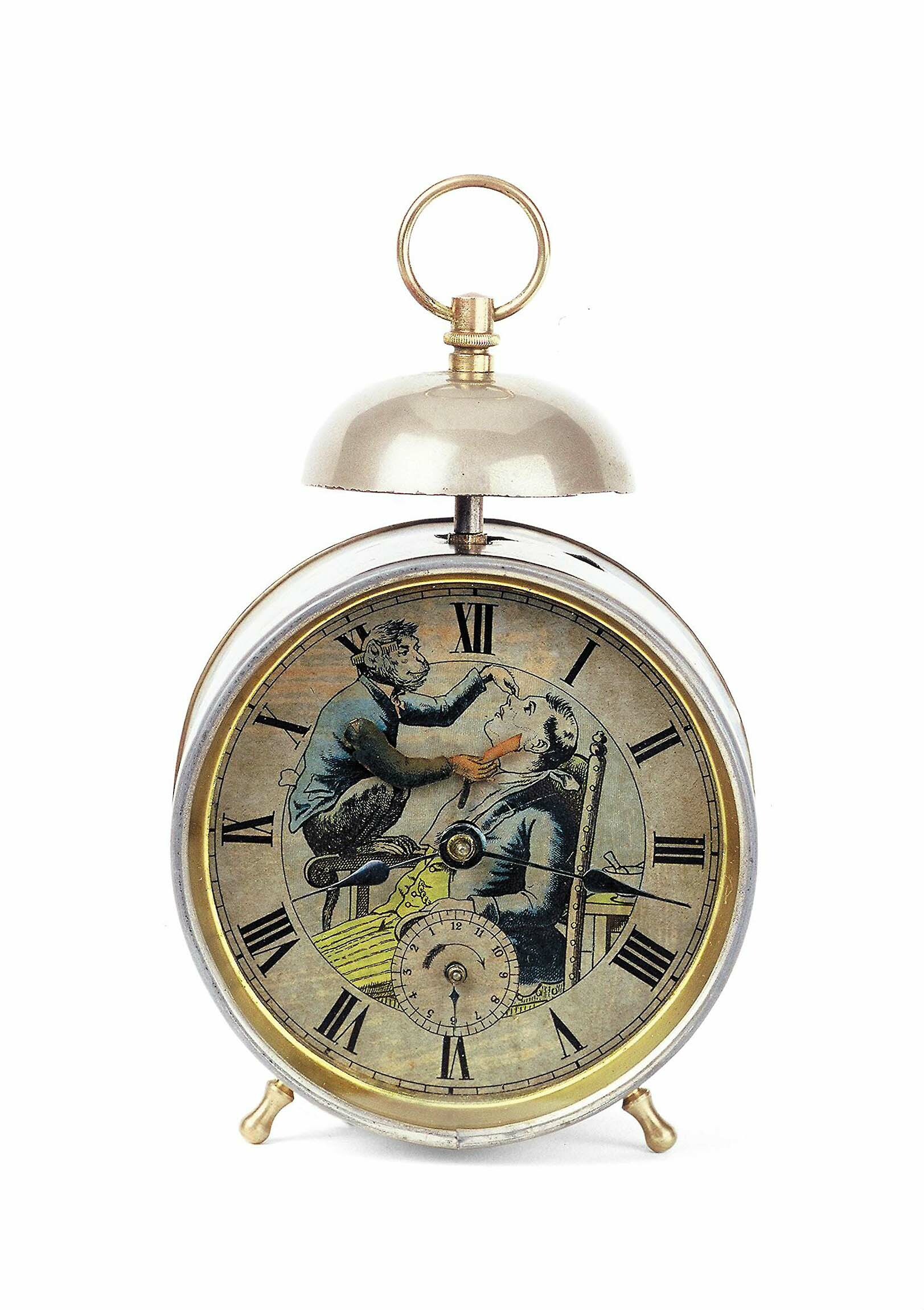 Baby alarm clock with monkey barber, Union Clock Company, Furtwangen, c. 1900, Union Clock Company, 1900