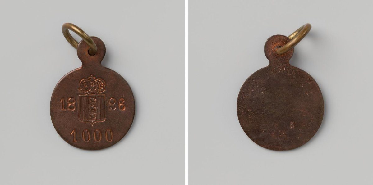 City of Amsterdam, lead token with no. 1000