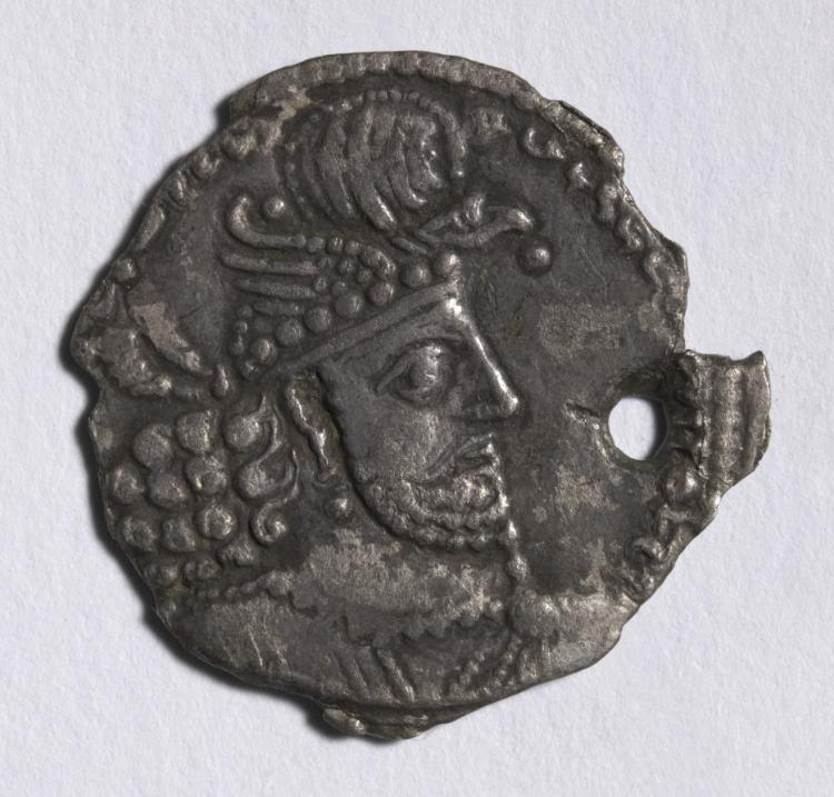 Drachm: Bust of Hormizd II Wearing Crown (obverse), 302–9 CE (Cleveland Museum of Art 1964.377.a)