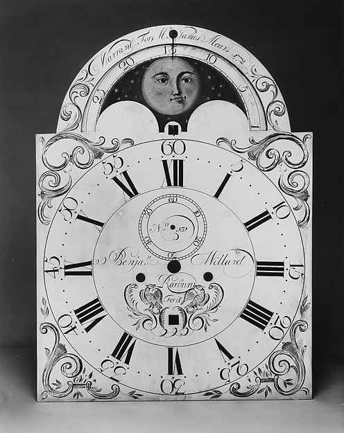 Additional museum view 3 of Tall Clock (accession 1976.341).