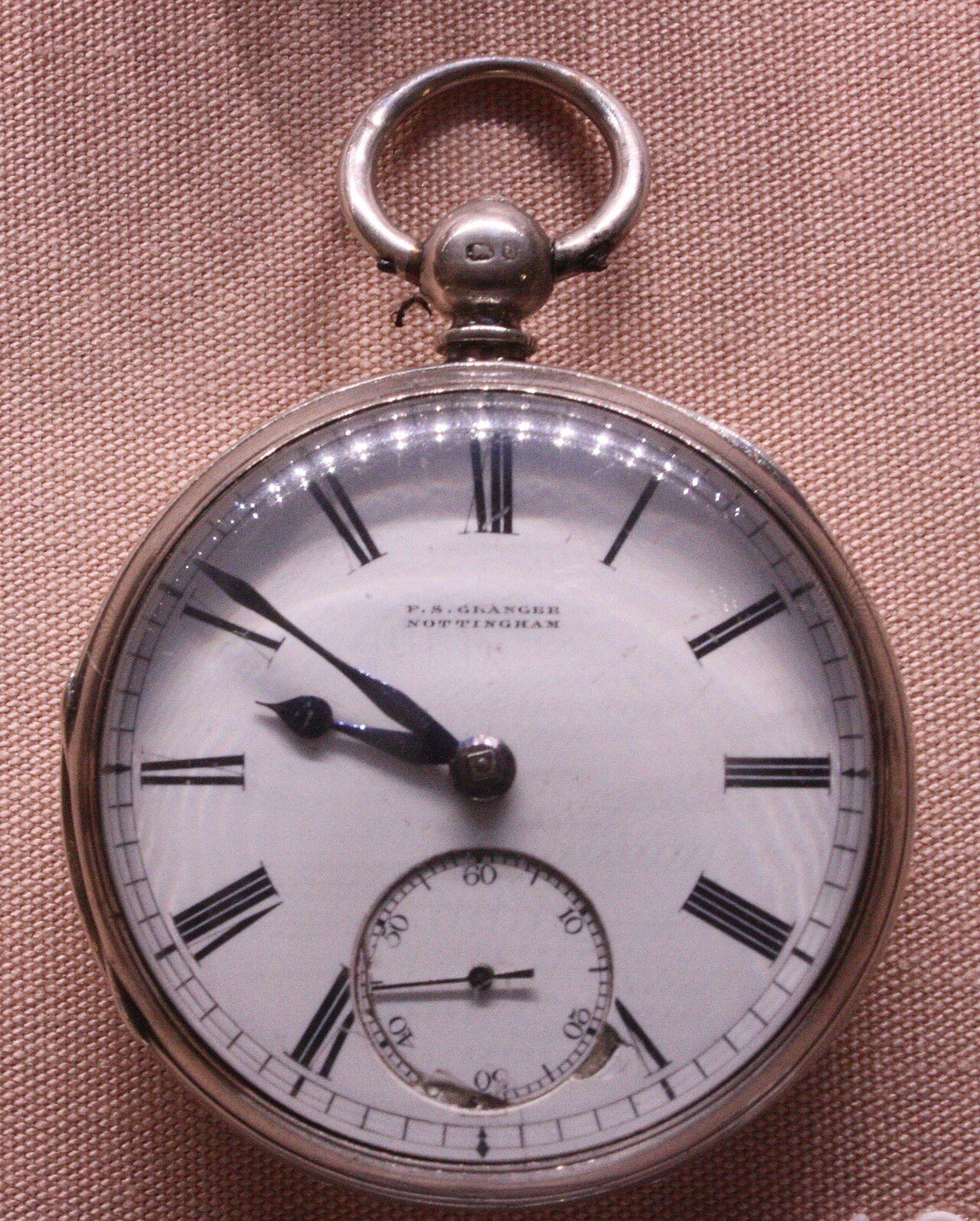 Silver pocket watch, Chester, 1844–1845