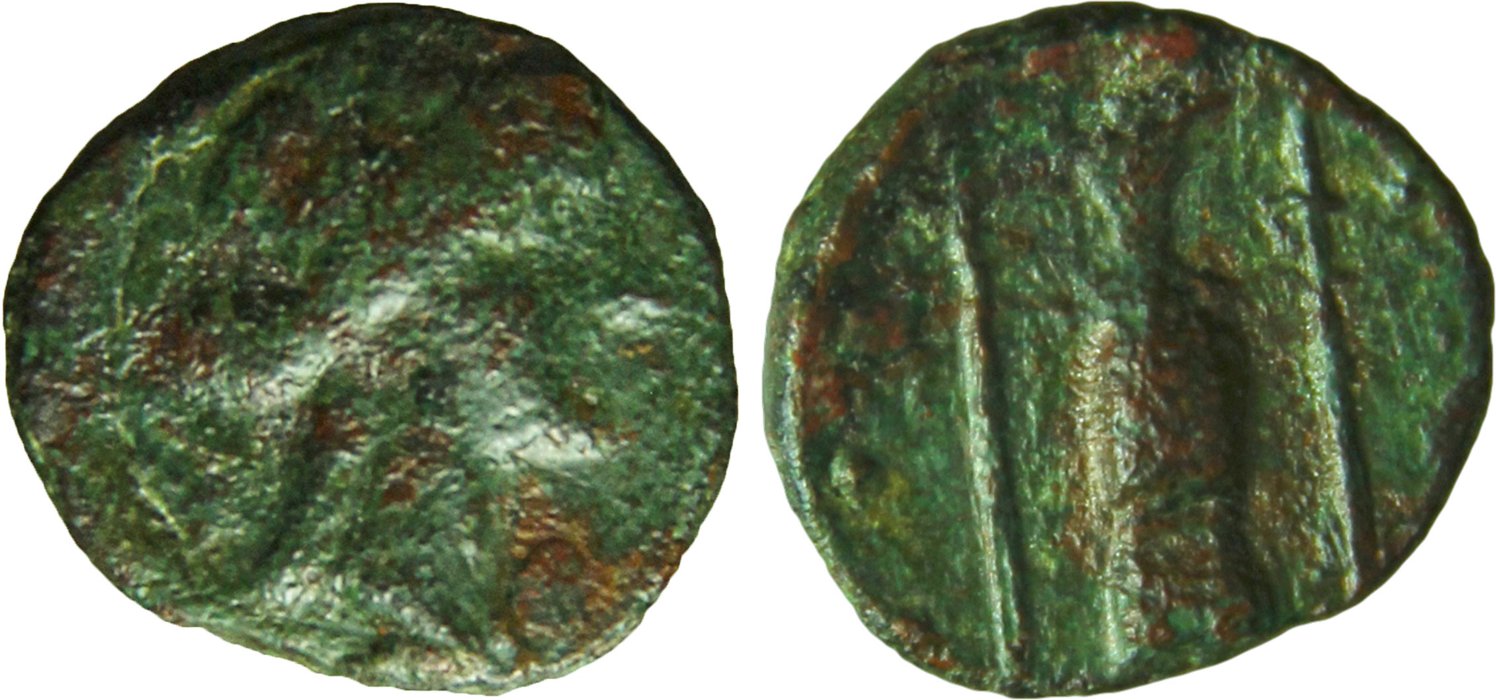 Kabyle, bronze coin — Cult statue of Artemis (CN type 11762)