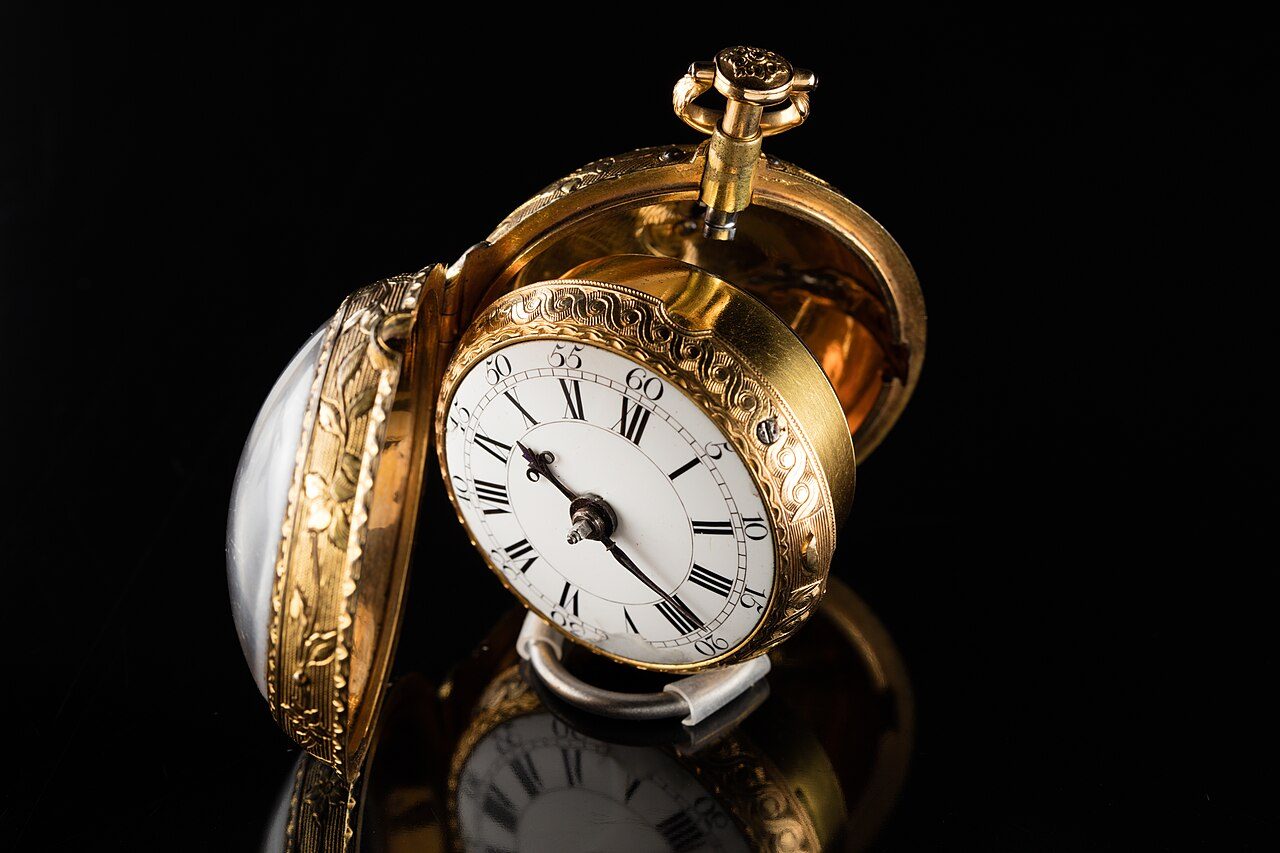 George Graham gold quarter dumb repeating verge pocket watch