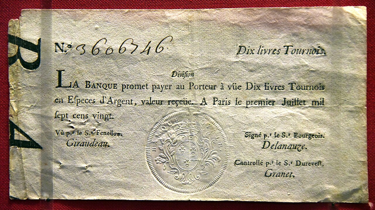 10 livres tournois, Banque Royale, France, 1720