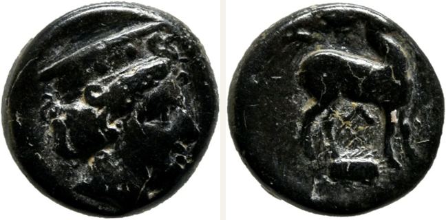 Zeleia, bronze coin — Stag standing right (CN type 24137)
