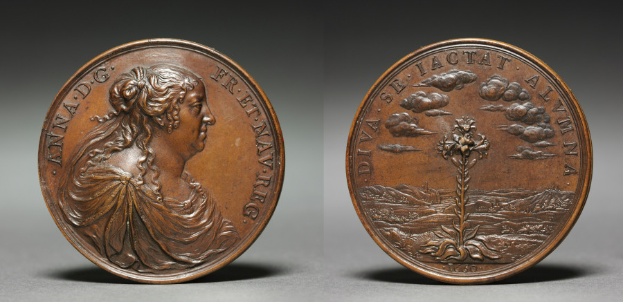 Medal of Anne of Austria (obverse) and (reverse), 1660 (Cleveland Museum of Art 1987.195)