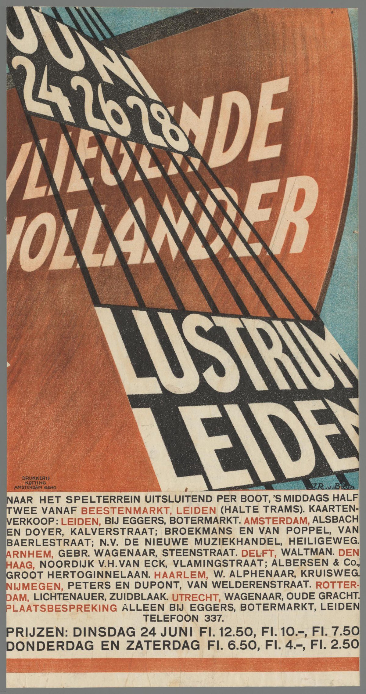 Juni 24 26 28. Lustrum Leiden. Vliegende Hollander