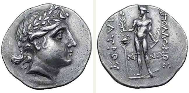 Apollonia Pontike, tetradrachm — Apollo standing facing (CN type 22041)