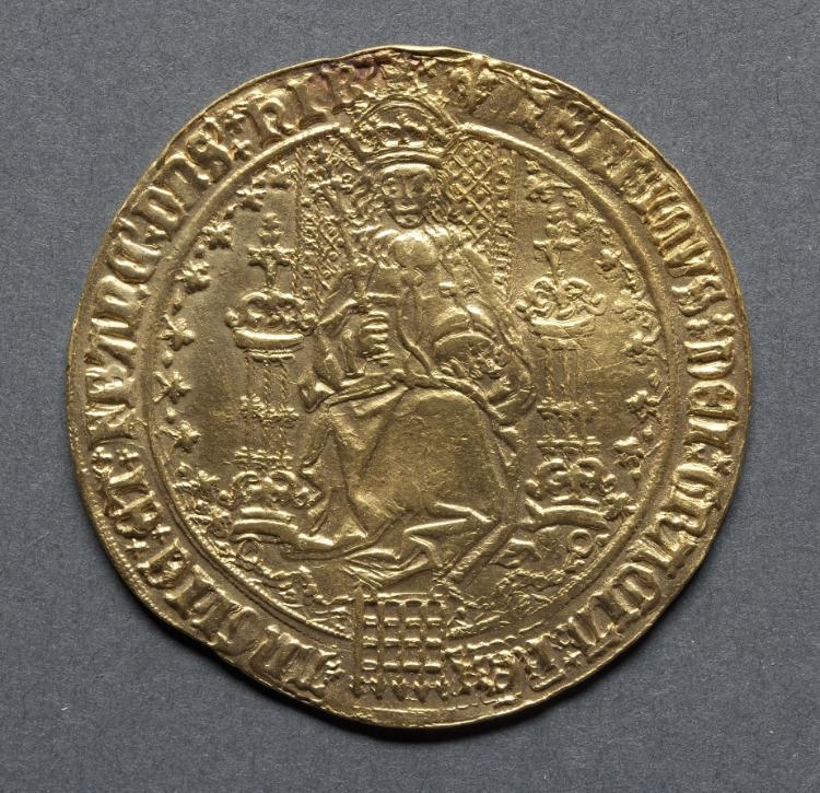 Sovereign: Henry VIII Enthroned (obverse), 1526–1544 (Cleveland Museum of Art 1969.170.a)