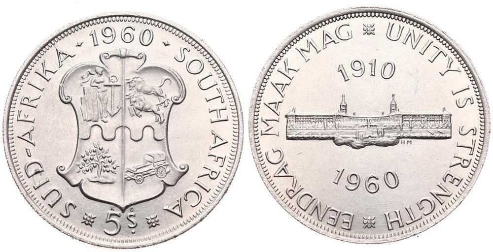 South African Union five shillings