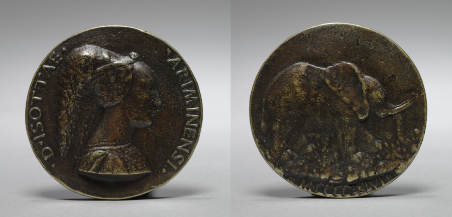 Medal of Isotta degli Atti da Rimini (obverse) and (reverse), 15th century (Cleveland Museum of Art 1986.66)