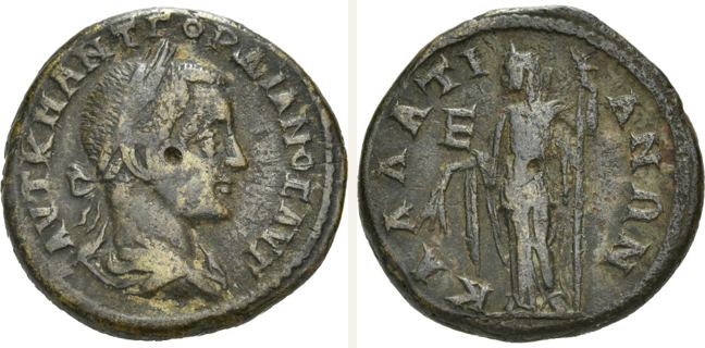 Kallatis, Gordian III., bronze coin — Demeter standing left (CN type 16198)