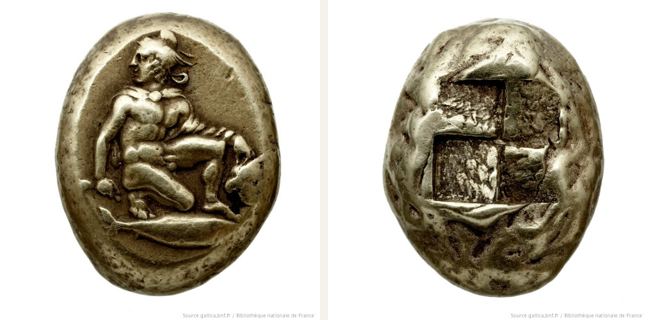 Kyzikos, stater — Incuse square of mill-sail pattern (CN type 12345)