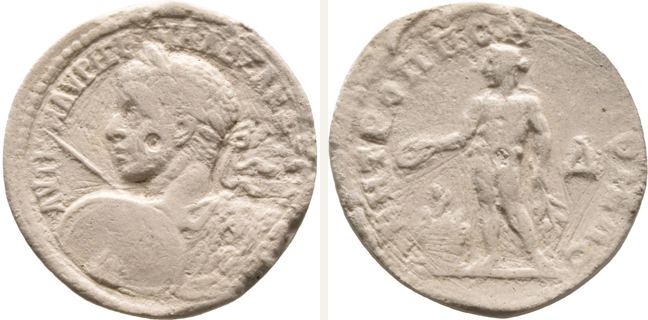 Tomis, Severus Alexander, 4 unit — Apollo standing left (CN type 12486)