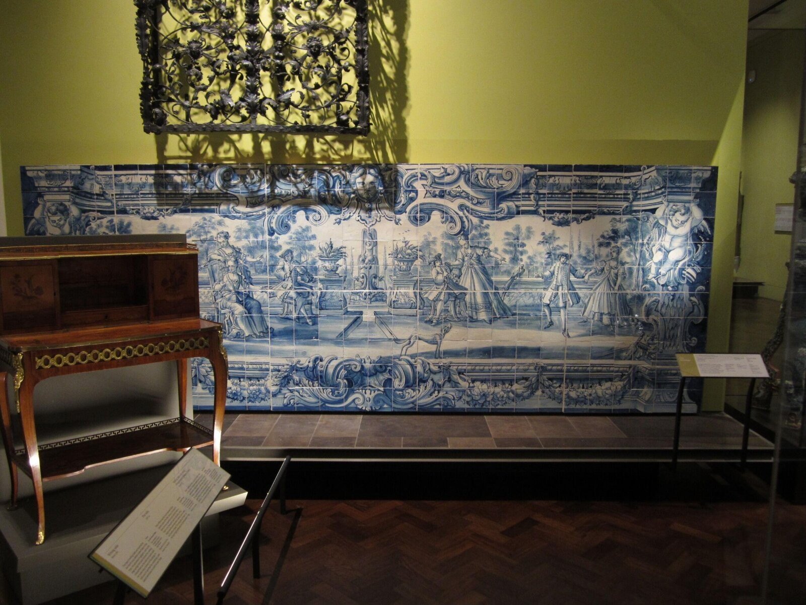 Tile panel, tin-glazed earthenware, Lisbon, ca. 1720-1730 — museum object C.48-1973
