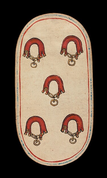 5 of Collars, from The Cloisters Playing Cards, South Netherlandish, ca. 1475–80