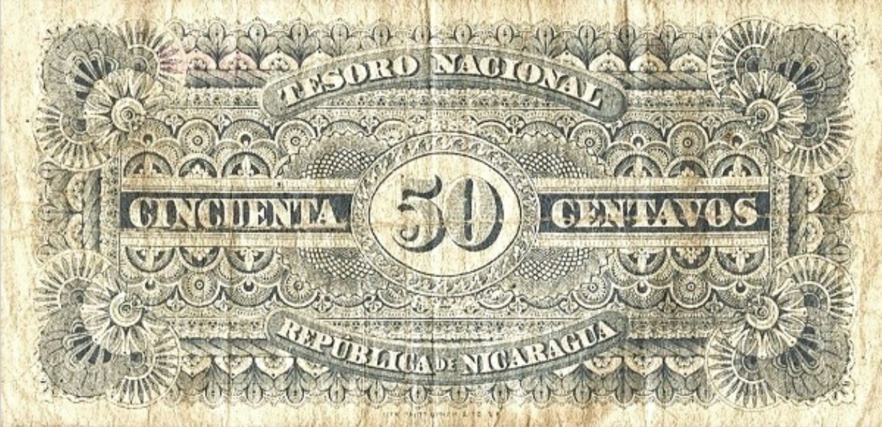 Reverse of 50 Centavos (1894), Pick 19a
