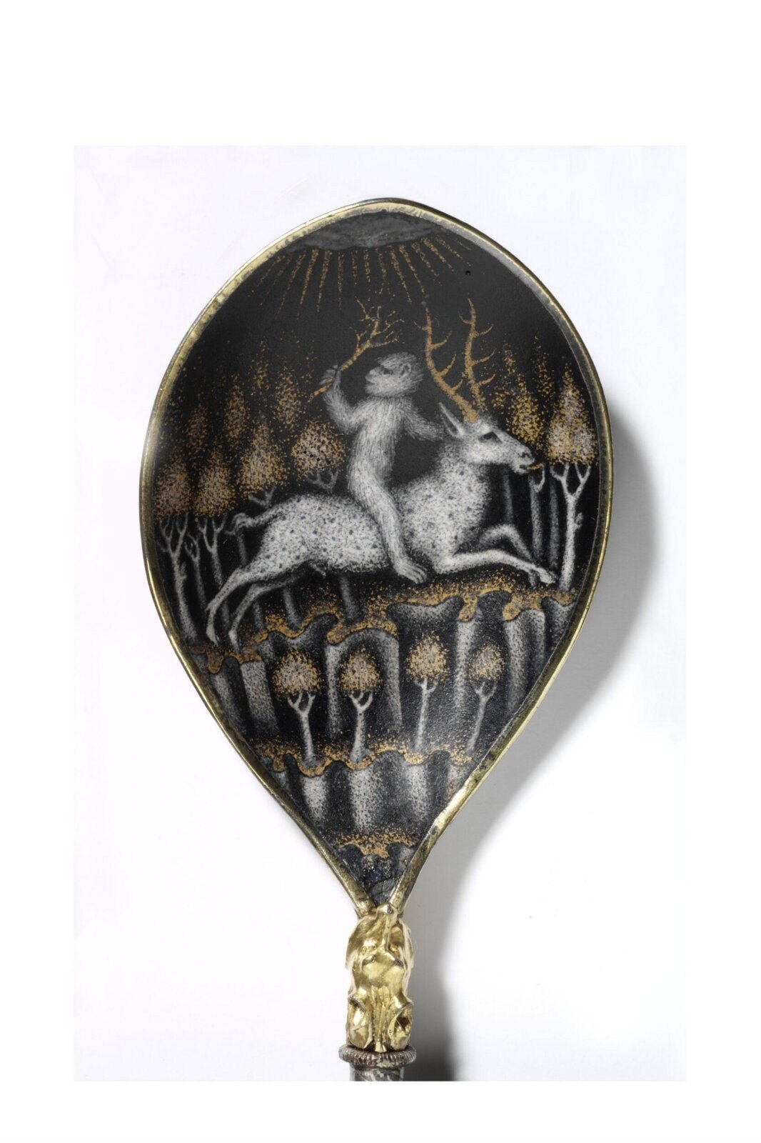 Spoon, enamelled silver gilt, Netherlands, 1430 — museum object C.2-1935