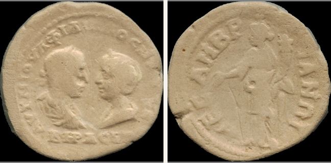Mesembria, Philippus Arabs, 4 unit — Homonoia standing left (CN type 251)