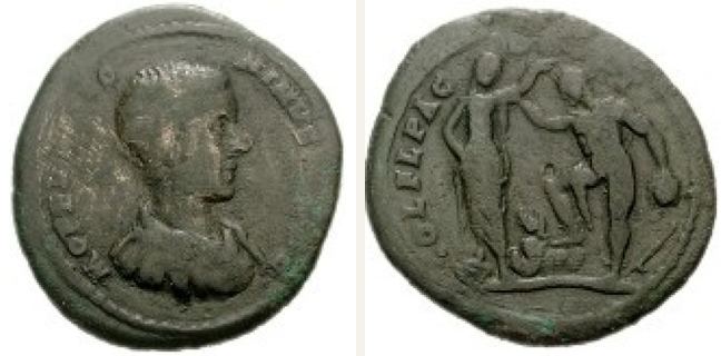 Deultum, Diadumenian, 4 unit — Perseus and Andromeda (CN type 927)