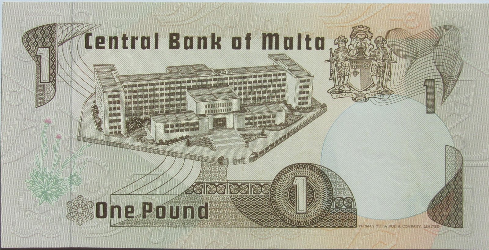 Reverse of 1 Pound (Lira) (1979), Pick 34