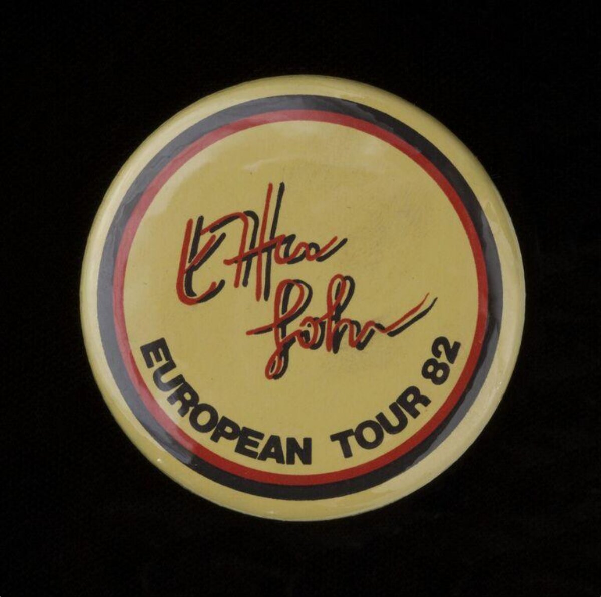 Badge — Elton John European Tour badge, 1982