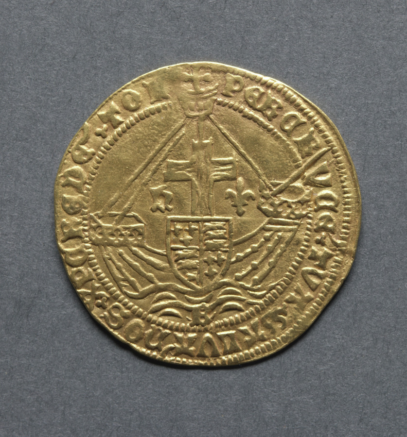 Angel: Ship with Shield of Arms and Cross (reverse), 1470–1471 (Cleveland Museum of Art 1969.167.b)