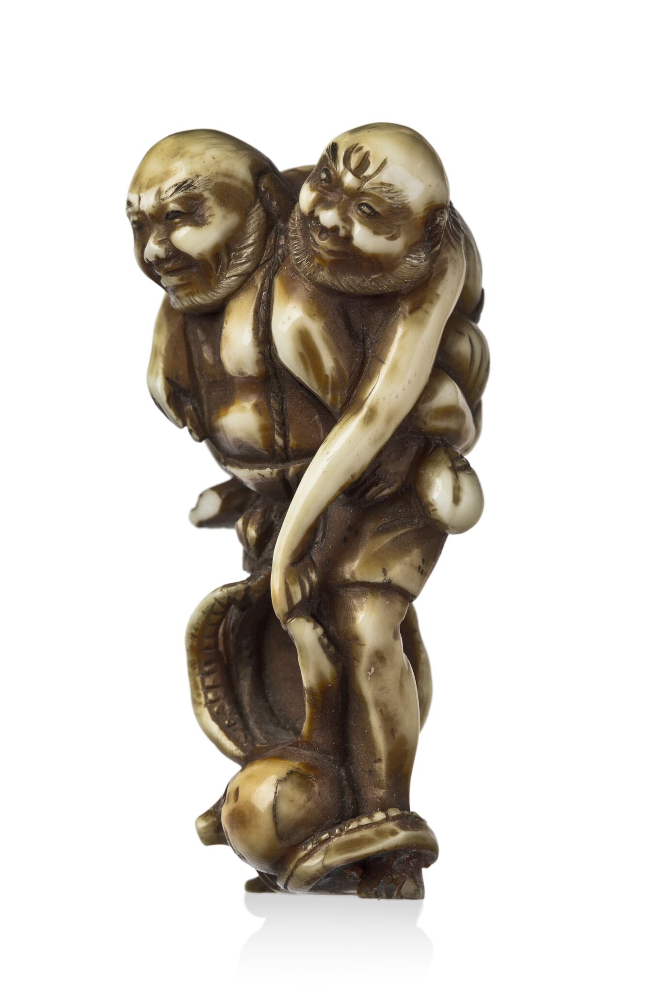 Netsuke "Ashinaga and Tenaga", 2022