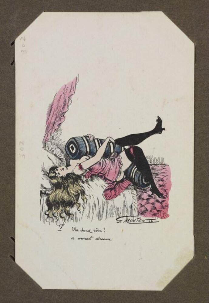 Postcard — A sweet dream?, Georges Mouton, France, ca. 1906