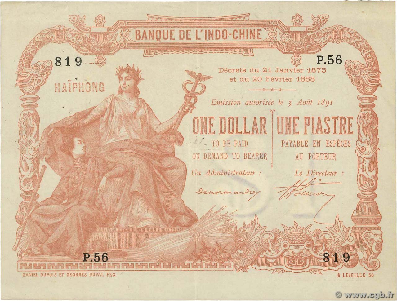 Obverse of 1 Piastre (1900–1903), Pick 5