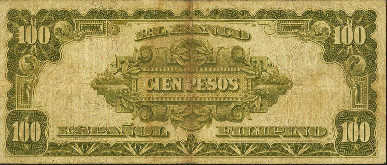 Reverse of 100 Pesos (1908), Pick 5