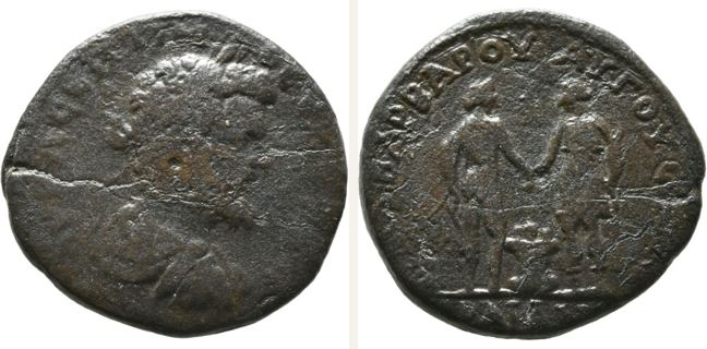 Augusta Traiana, Septimius Severus, 5 unit — Apollo and Artemis (CN type 1747)