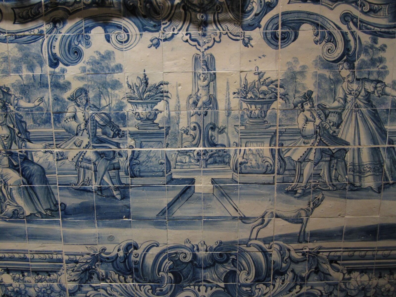 Tile panel, tin-glazed earthenware, Lisbon, ca. 1720-1730 — museum object C.48-1973