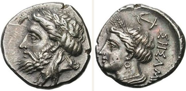 Sesamos, drachm — Head of Demeter (CN type 23924)