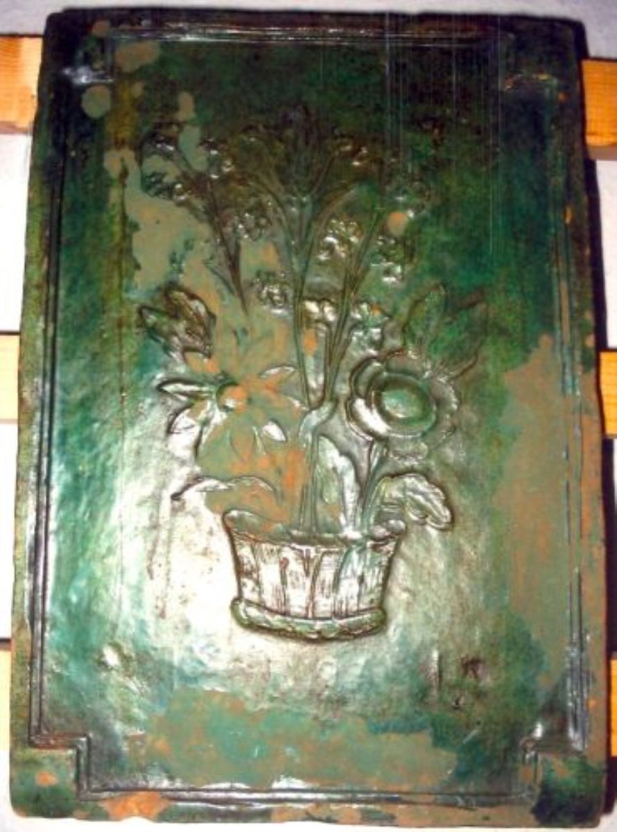 Flat stove tile, 1823