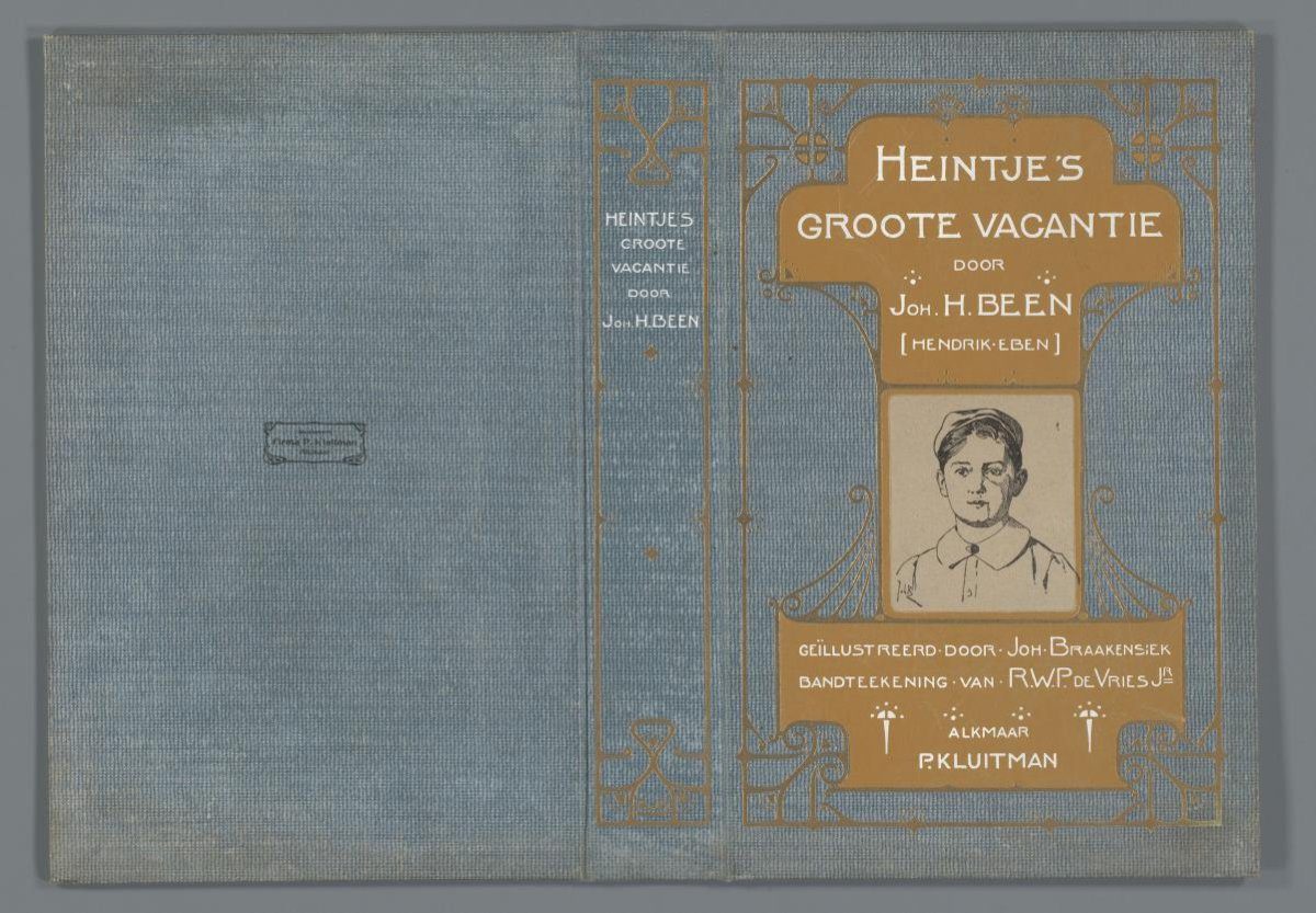 Book binding for: Joh. H. Been, Heintje's groote vacantie, 1905