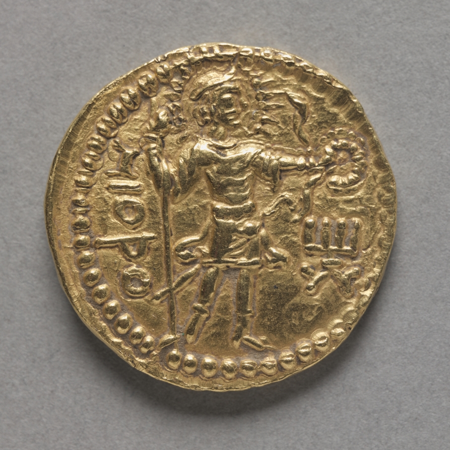 Coin: Havishka (reverse), c. 106–149 CE (Cleveland Museum of Art 1999.227.b)