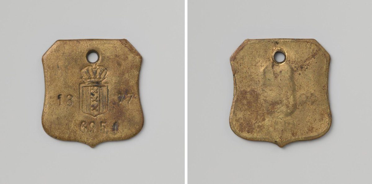 City of Amsterdam, token with letter D and no. 6951