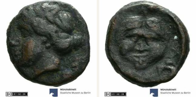 Gambrion, bronze coin — Gorgoneion (CN type 19748)