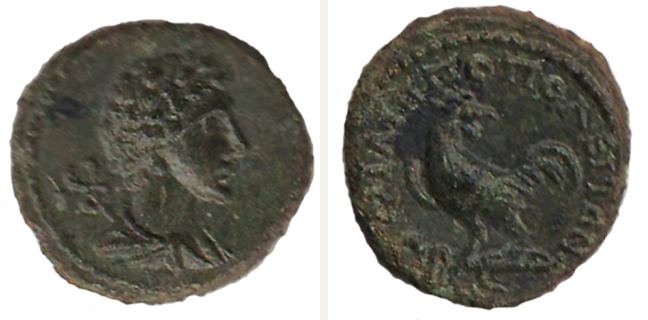 Philippopolis, unit — Cock standing left (CN type 12186)