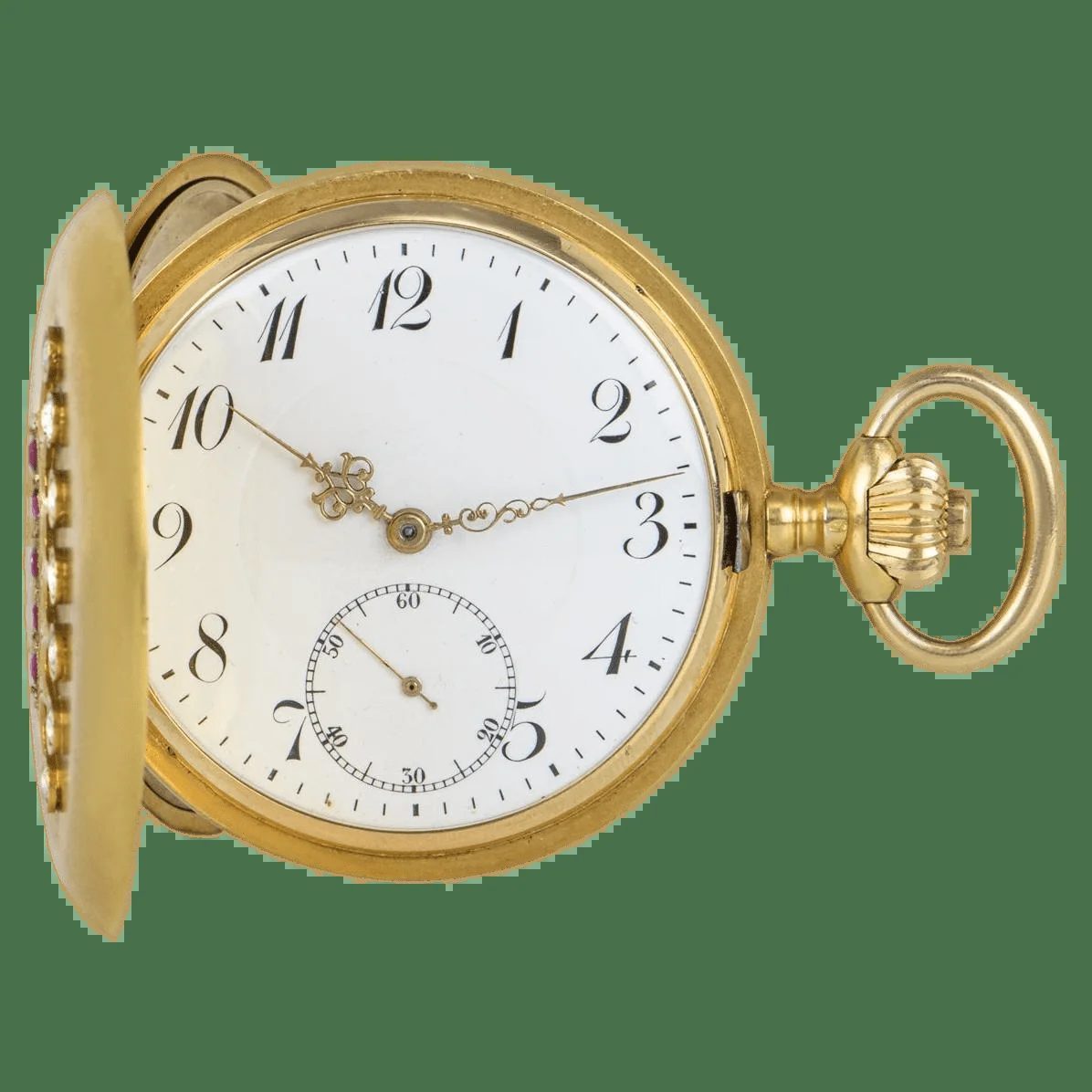 18Kt Yellow Gold  Wind Lever Pocket Watch with a Crown Motif - 18th Century