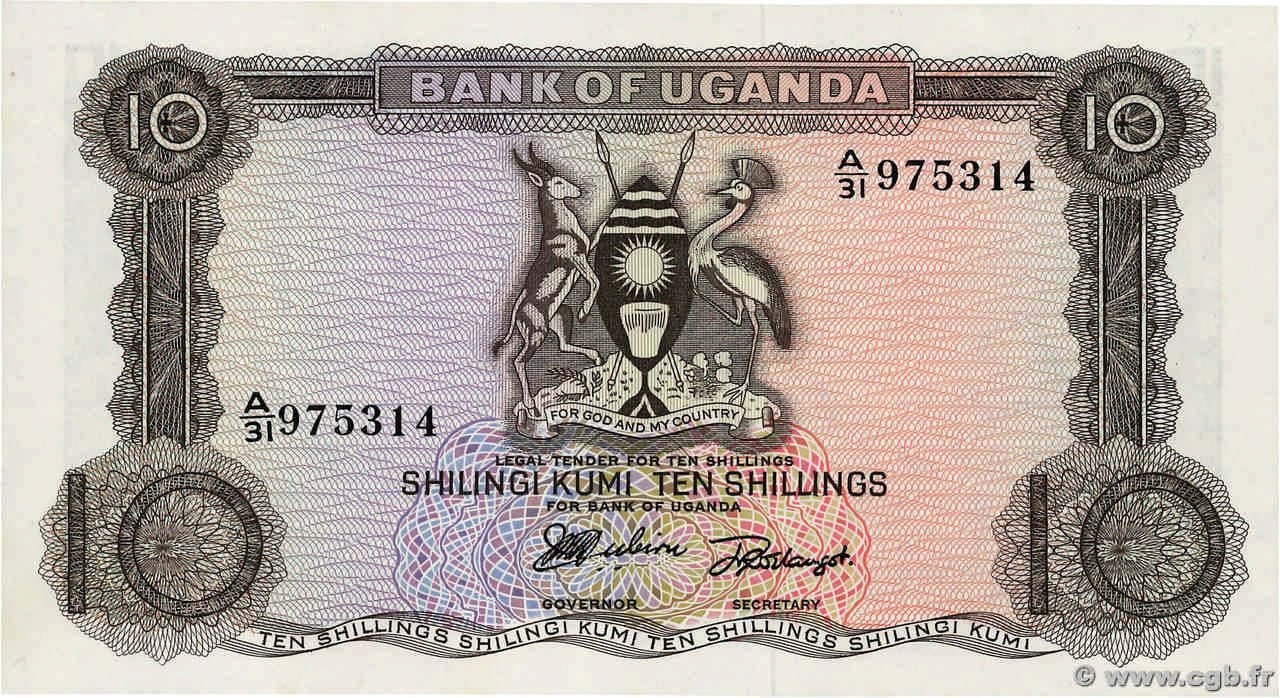 Obverse of 10 Shillings (1966), Pick 2